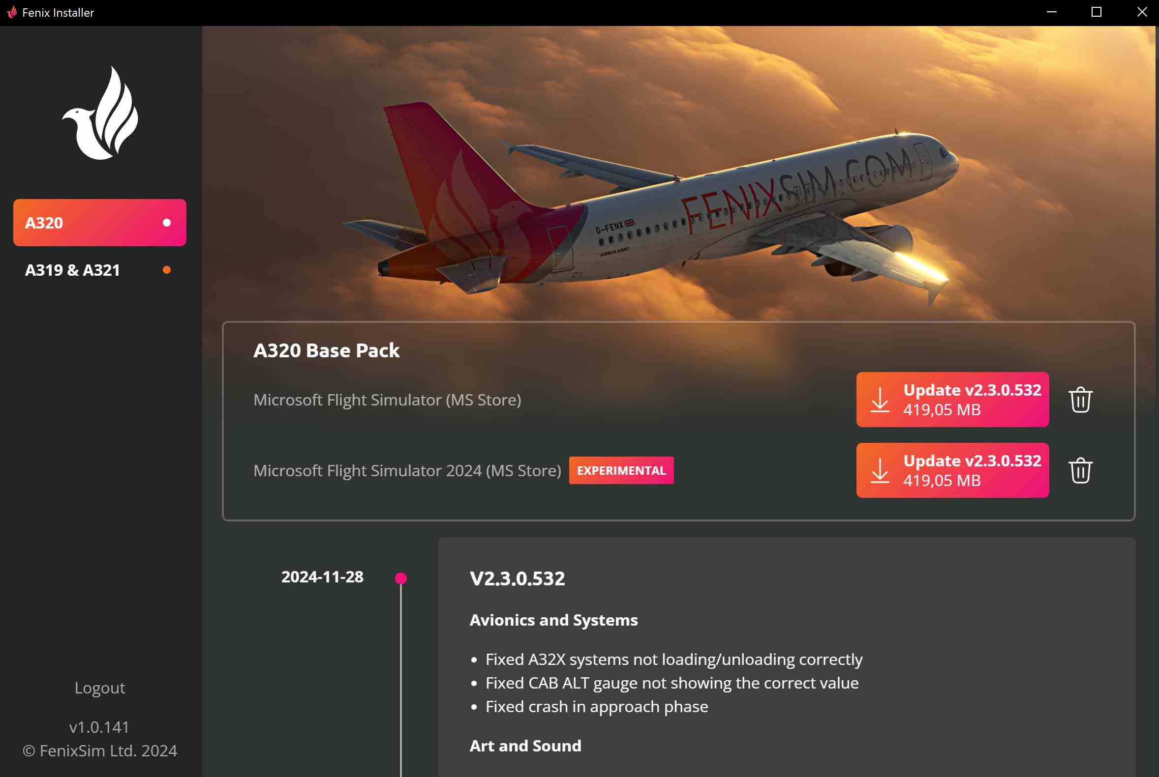 Fenix-Installer-05 Fenix Airbus-Flotte: Aktualisierung für MSFS 2020 und 2024
