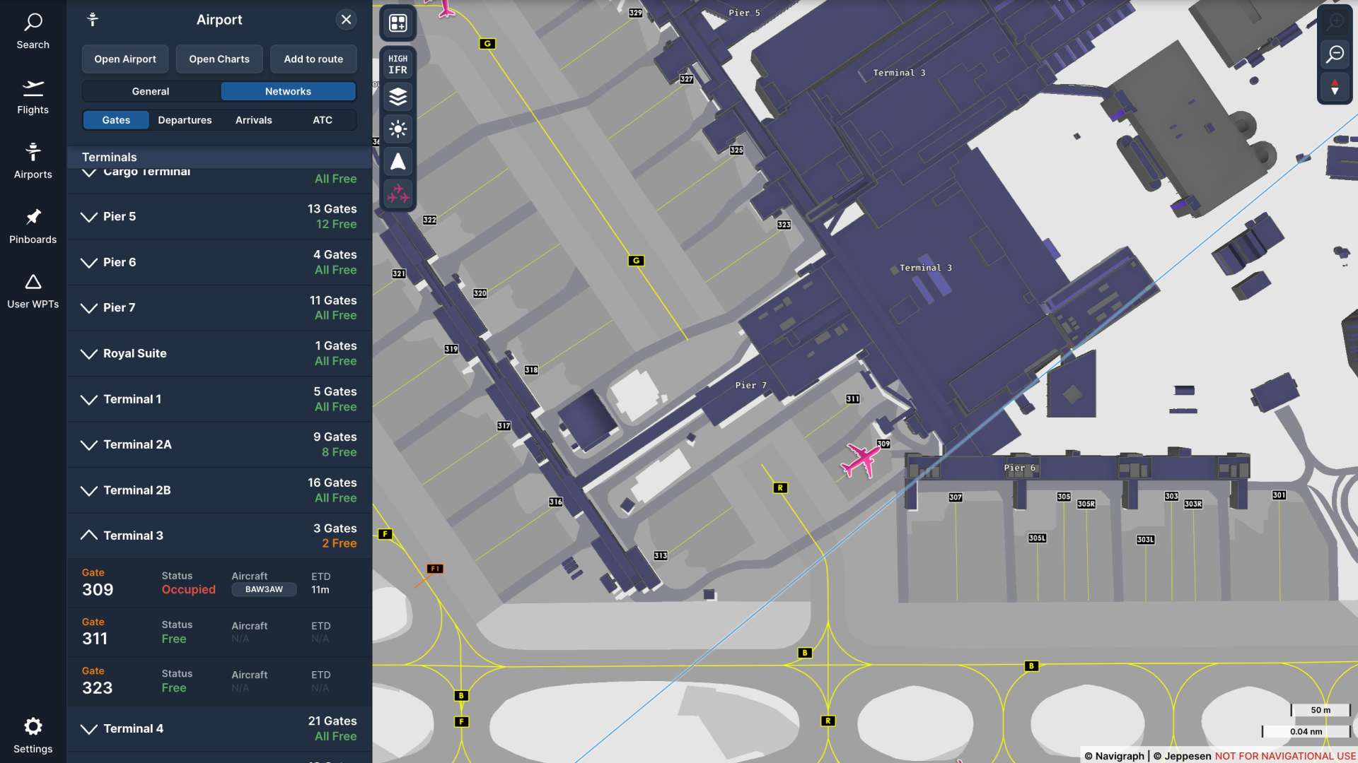 Navi-Vatsim-04 Navigraph Charts: Jetzt mit VATSIM und IVAO-Traffic