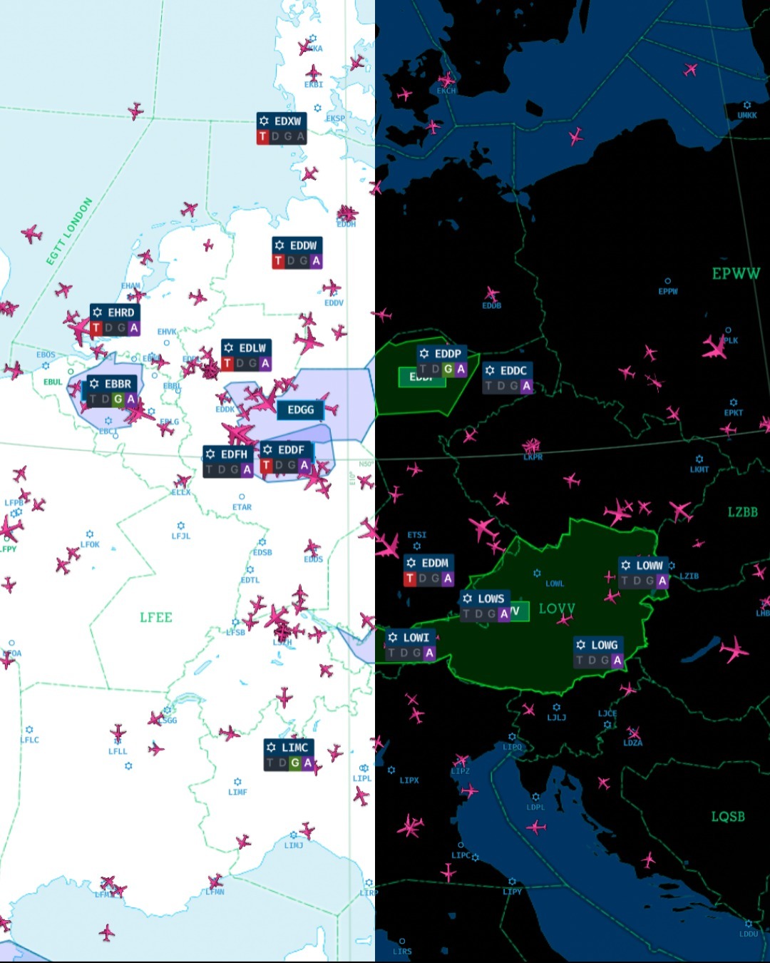 Navi-OnlTr-03 Navigraph Charts jetzt mit verbessertem Online Traffic