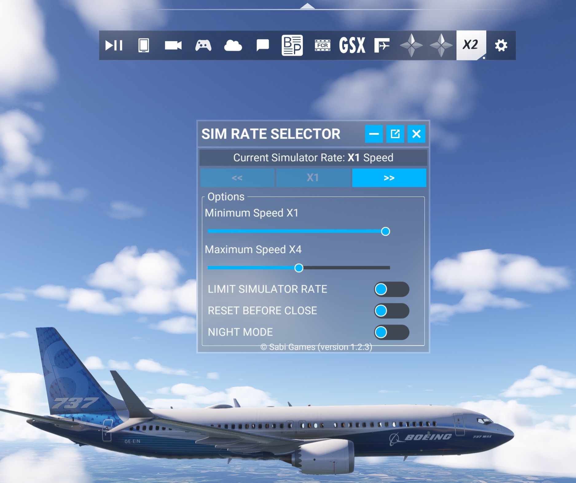 Sim-Rate-08 „Sim Rate Selector“: Gratis-Tool nun auch für MSFS 2024