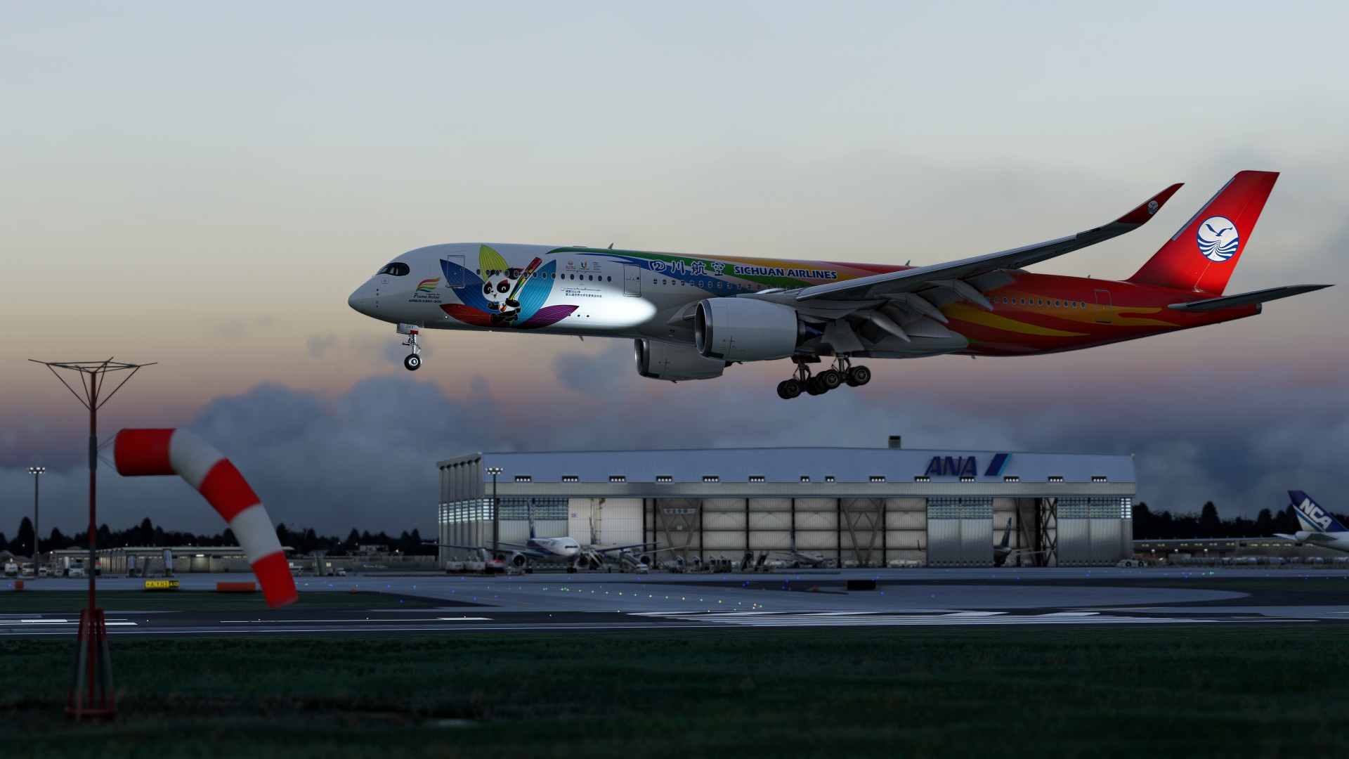 iniBuilds-A350-79 iniBuilds A350 V1.09: Schnee und heiße Bremsen