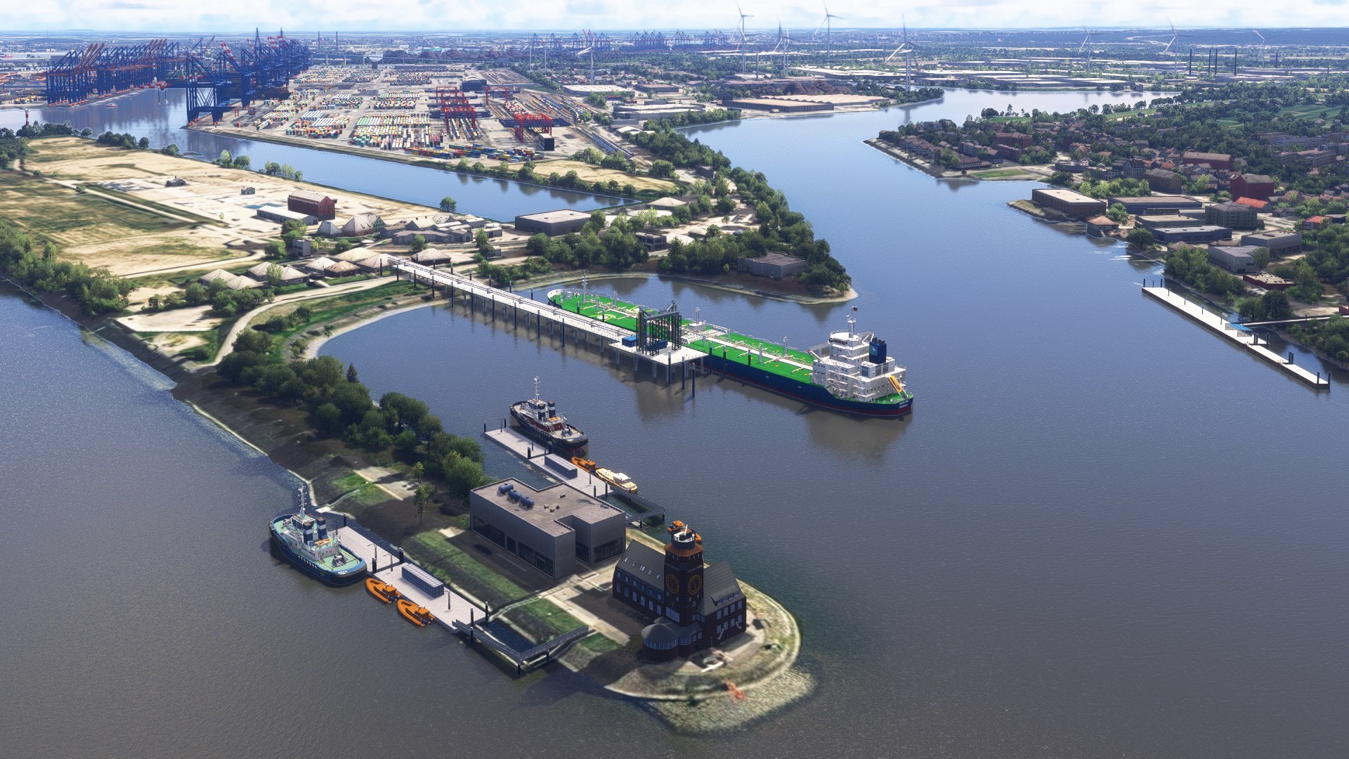 SD-Hamburg-01 SimDocks: Update für Hamburg-Hafen-Szenerie