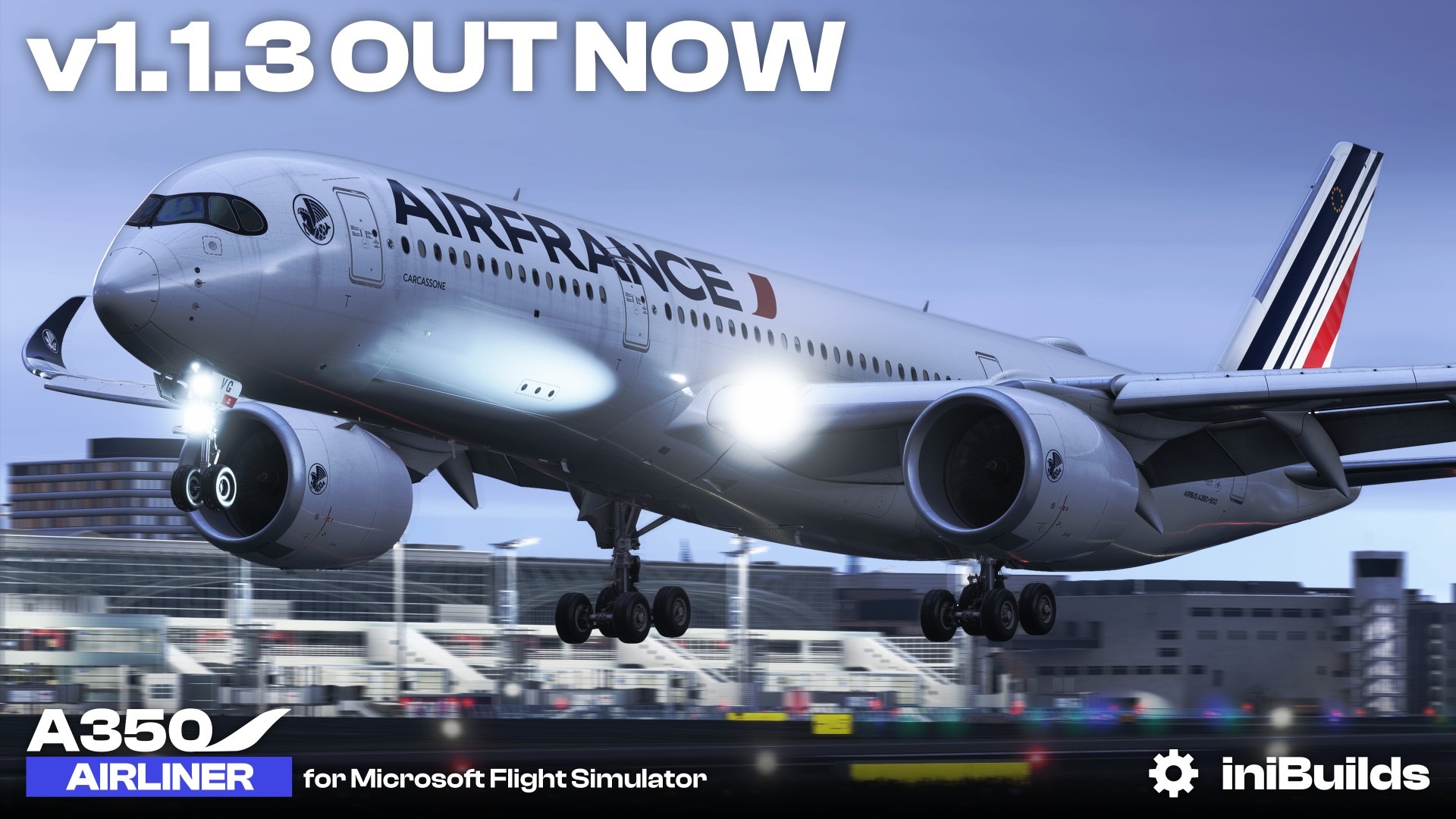 iniBuilds-A350-112 iniBuilds A350 v1.1.3: FMS-, HUD- und Sound-Update