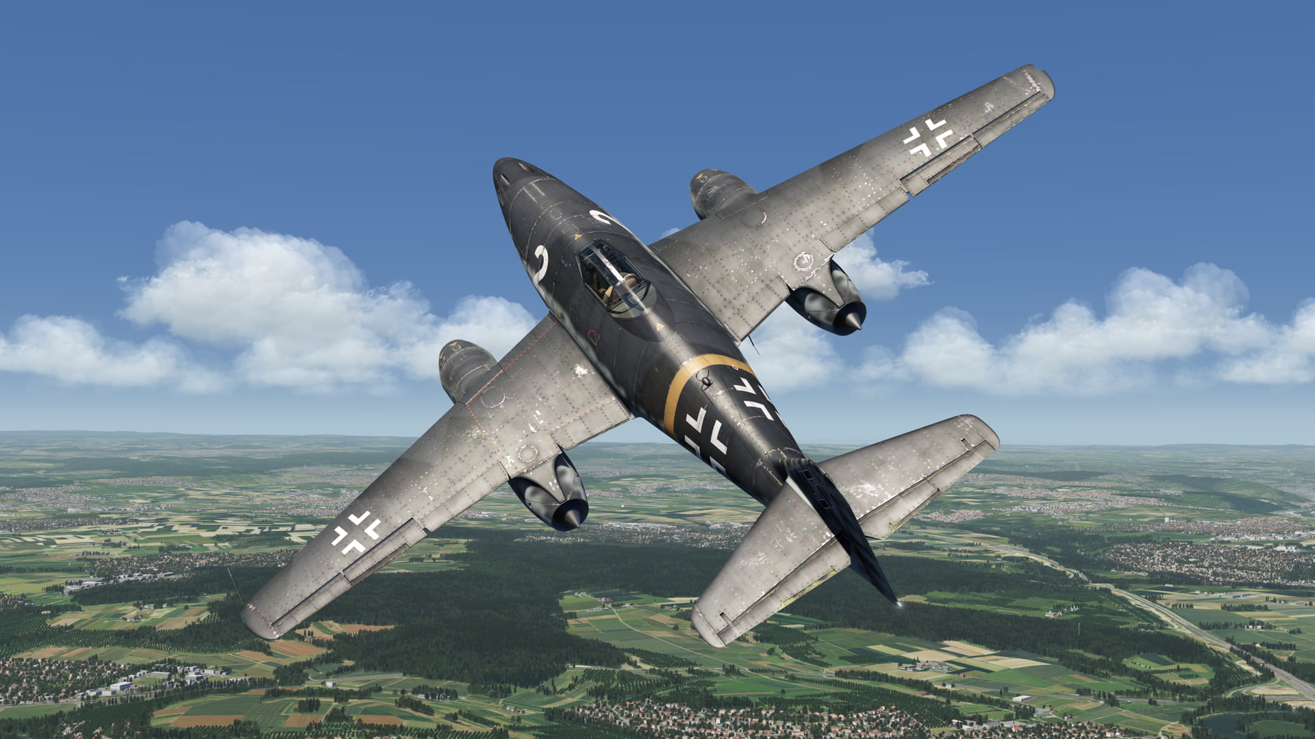 aerofly_fs_me262_top_view Messerschmitt Me 262 jetzt im Aerofly FS 4 verfügbar
