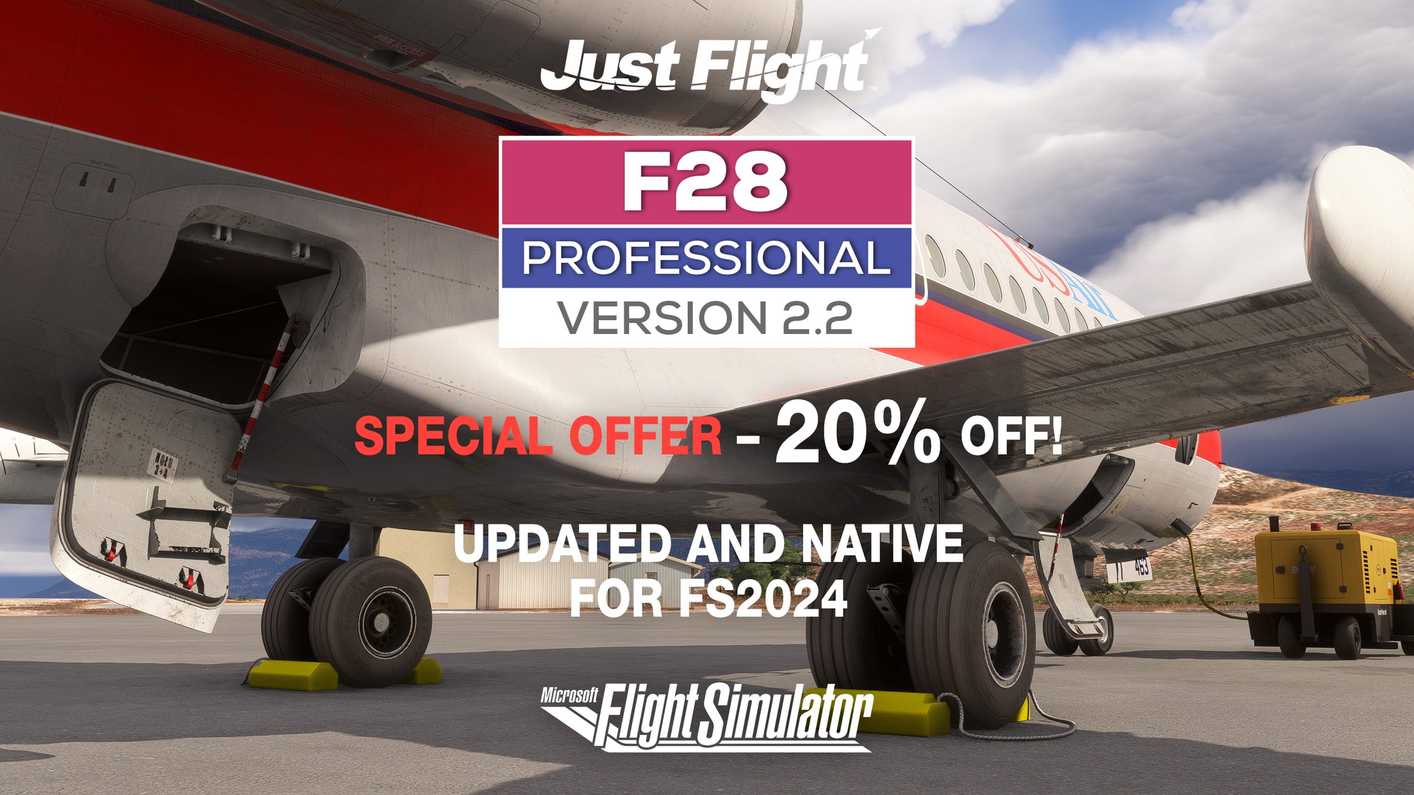 F20-2.2-11 Just Flight: Kostenloses MSFS24-Upgrade für F28 Professional