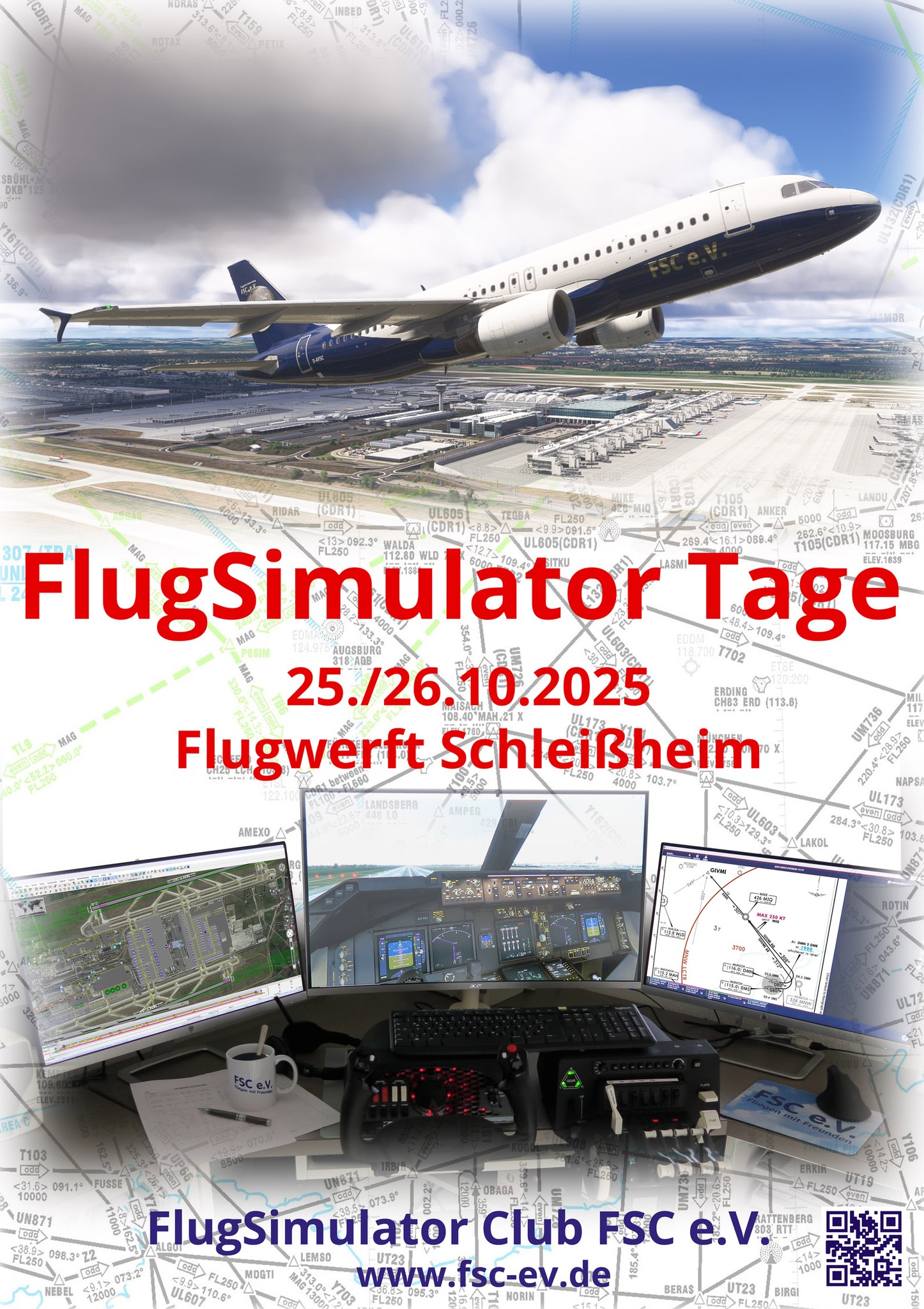 Plakat-2025 Reminder: 30. Flugsimulator-Tage des FSC in Schleißheim