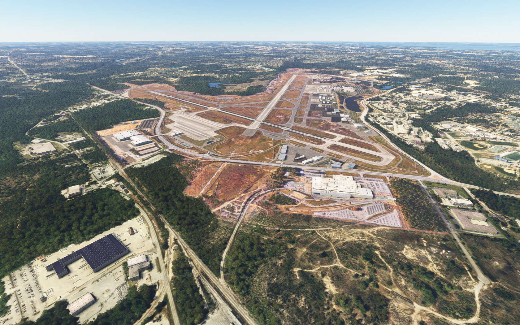 1 Der mit den drei Logos: Columbia Metropolitan Airport