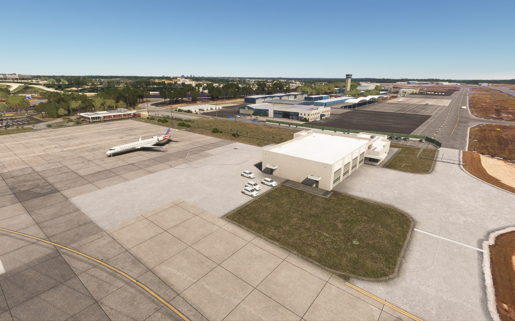 17 Der mit den drei Logos: Columbia Metropolitan Airport