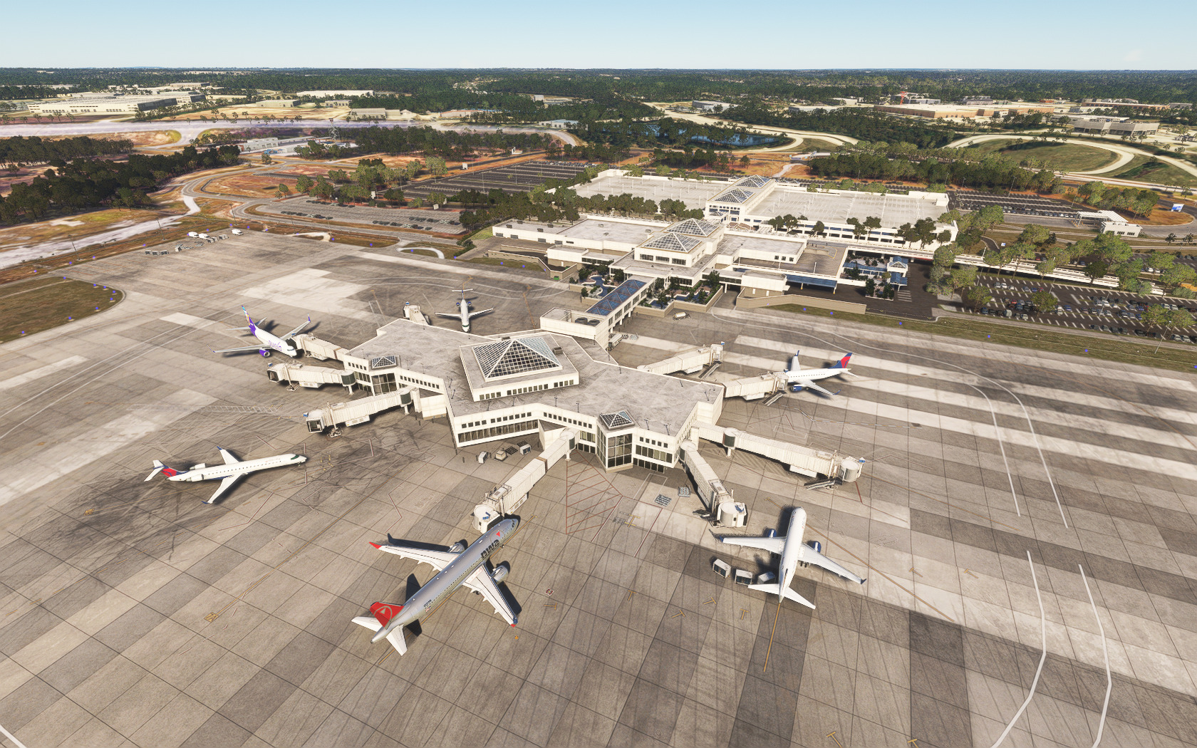 6 Der mit den drei Logos: Columbia Metropolitan Airport