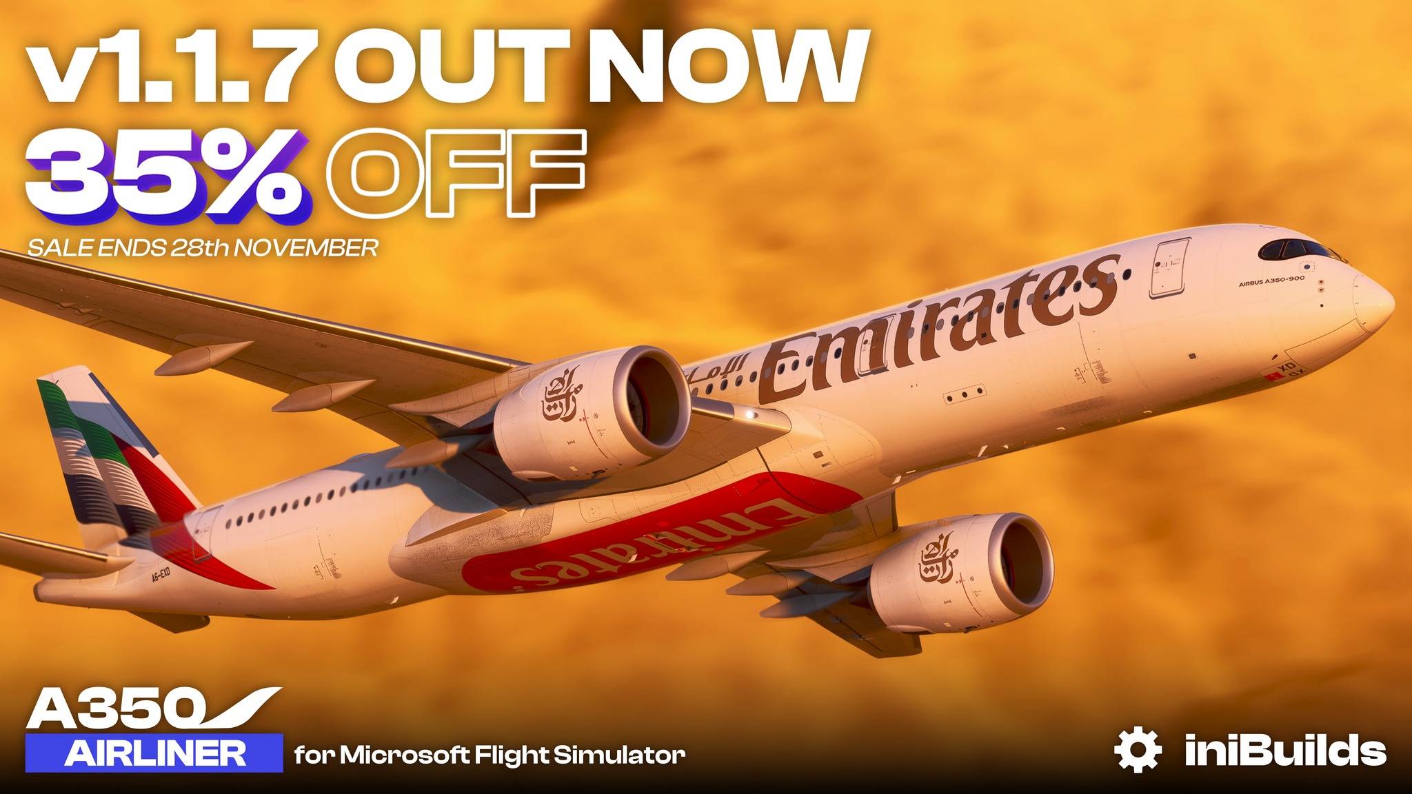 iniBuilds-A350-122 iniBuilds A350 v1.1.7: Große Performance-Offensive