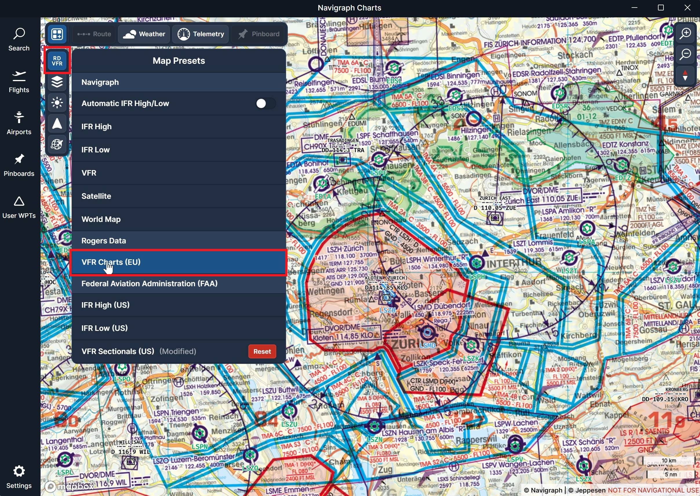 NaviVFR-EU-05-1 Navigraph Charts: Jetzt mit VFR-Karten für Europa