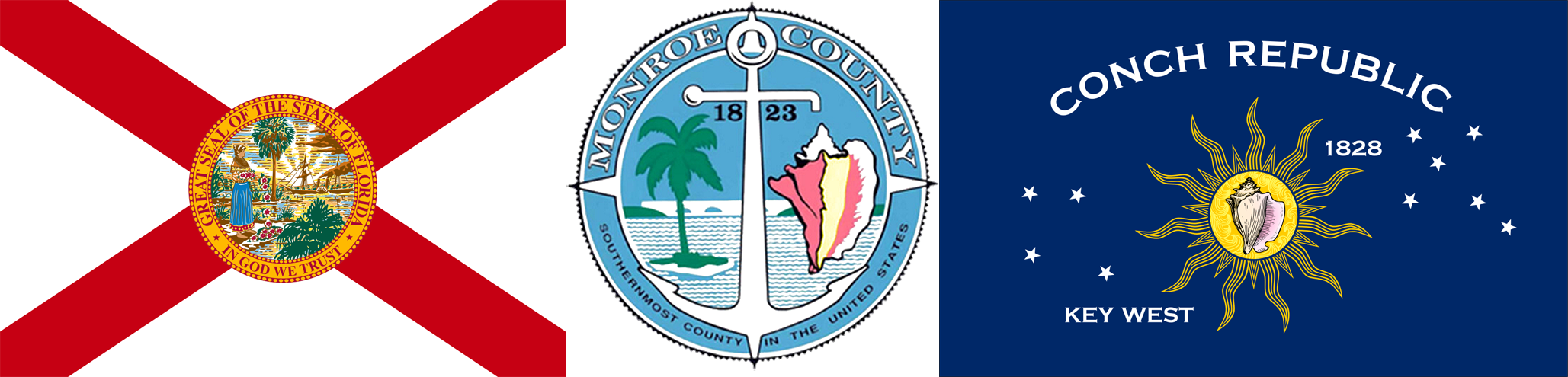 Flaggencollage Ein Airport (fast) als Nebensache: Key West