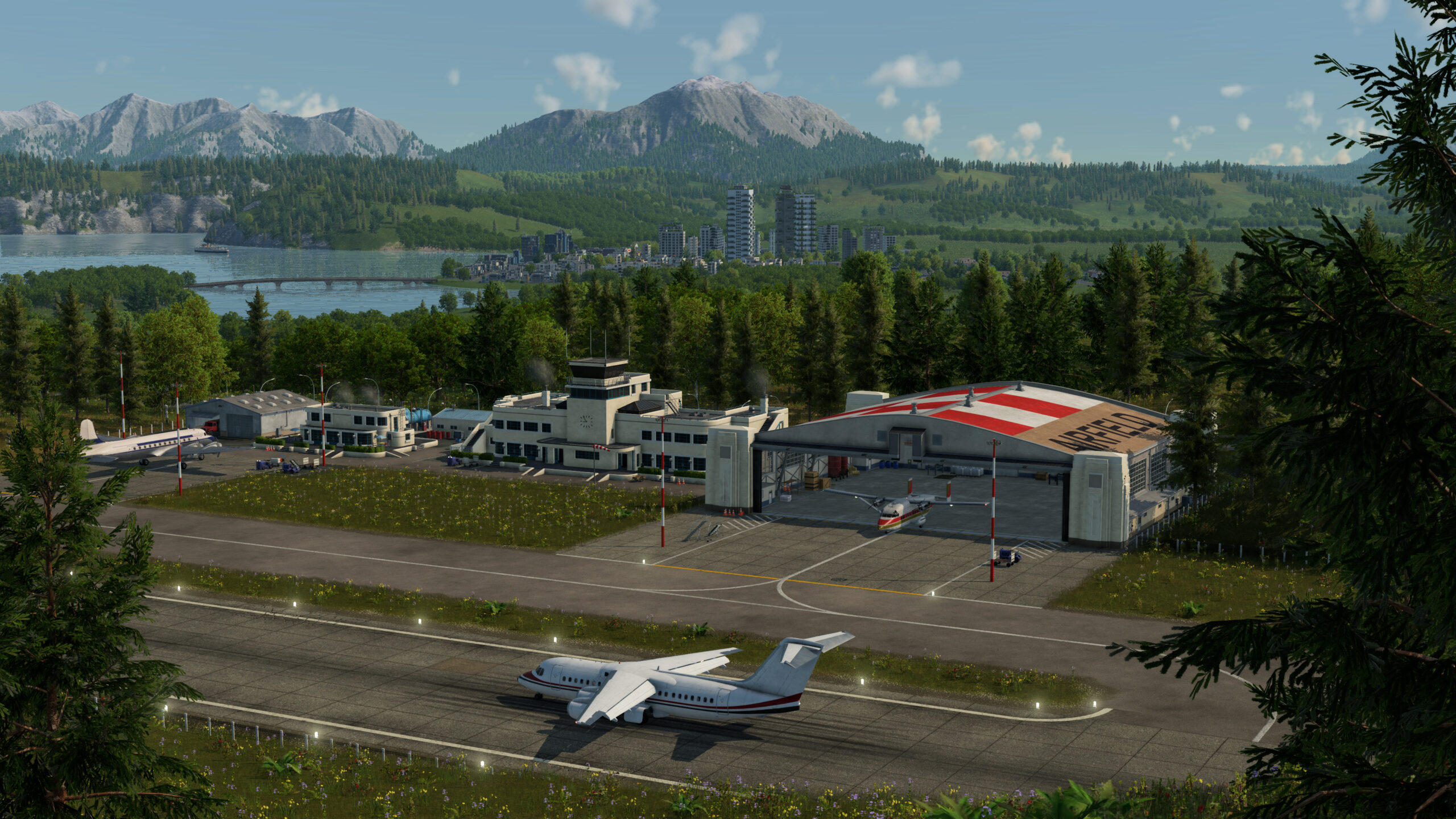 Airfield-with-Airplanes-scaled Transport Fever 3: Fliegen einmal aus anderer Sicht