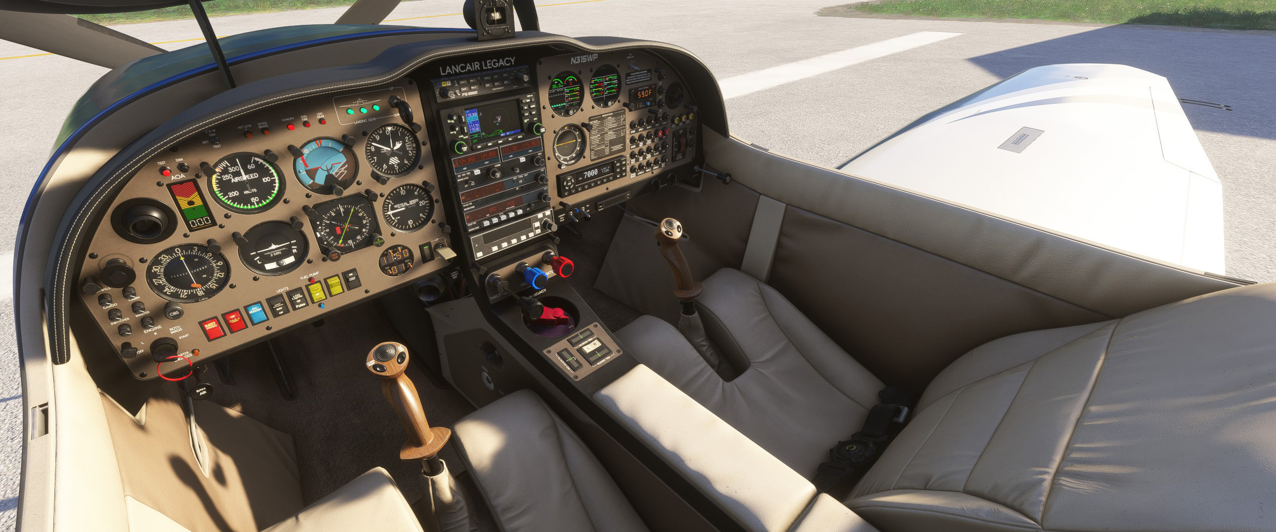 Bild-2-Cockpit-Analog Schicker Sprinter mit Tiefgang: Lancair Legacy für MSFS 2024