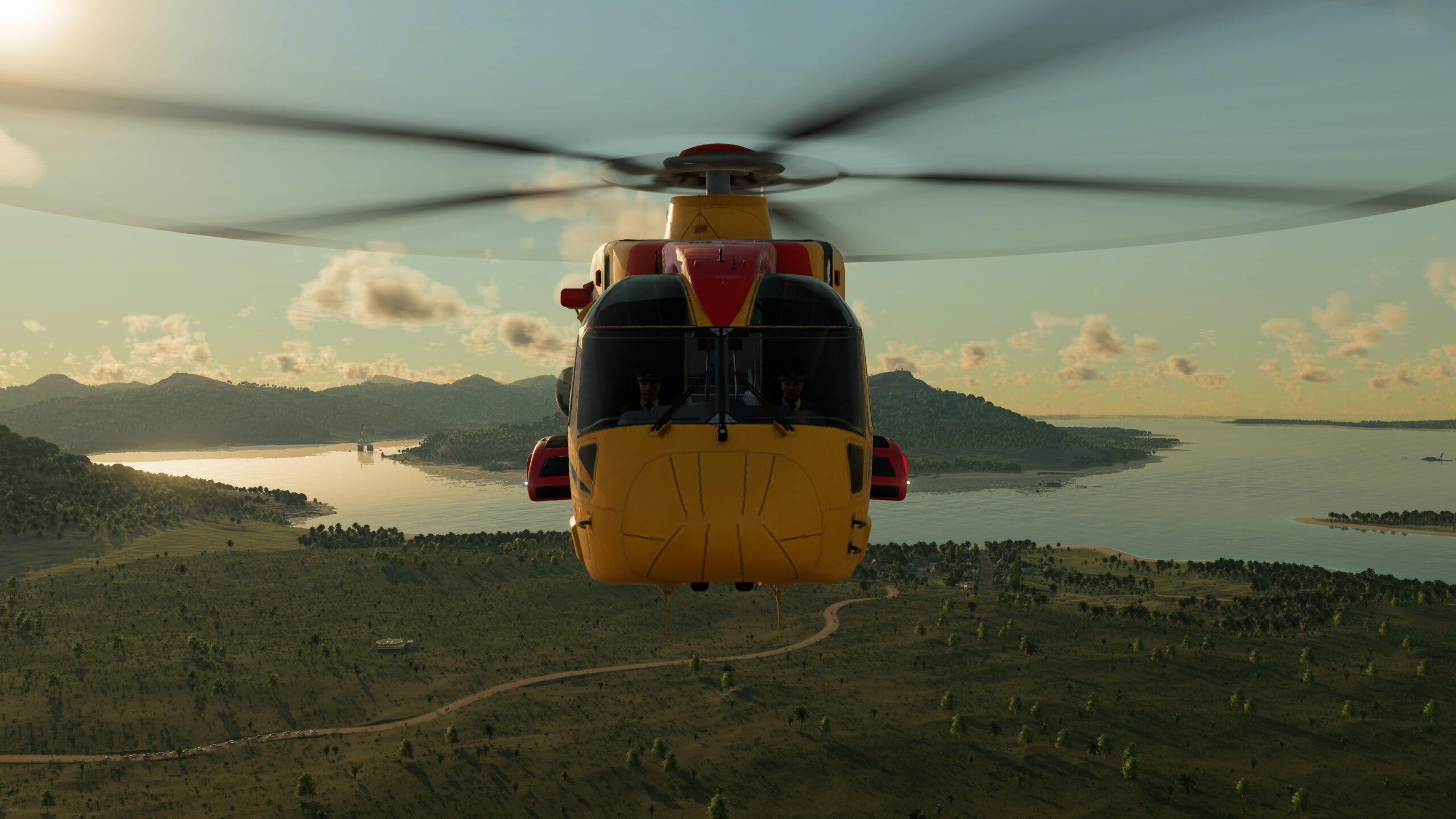 Helicopter-Front-scaled Transport Fever 3: Fliegen einmal aus anderer Sicht