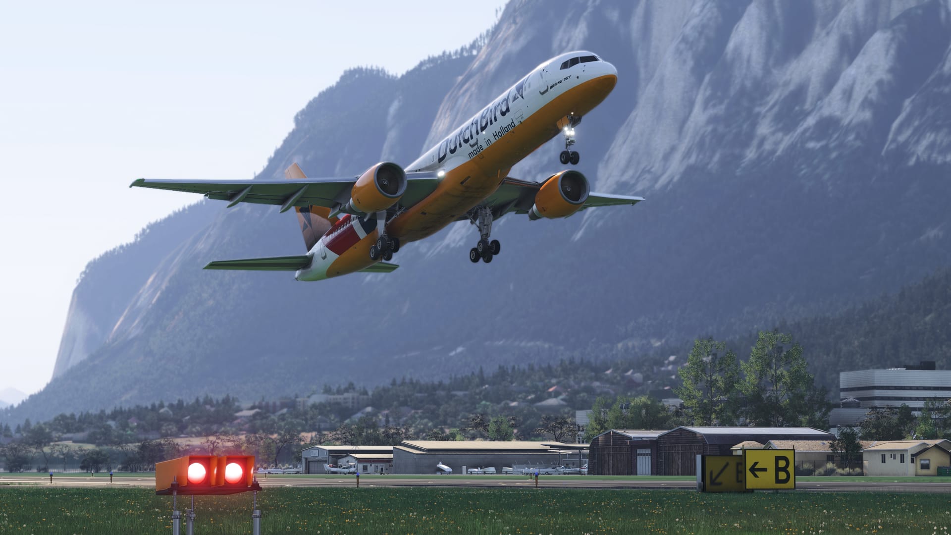 757-takeoff BlueBird Simulations 757 mit Delay gestartet!