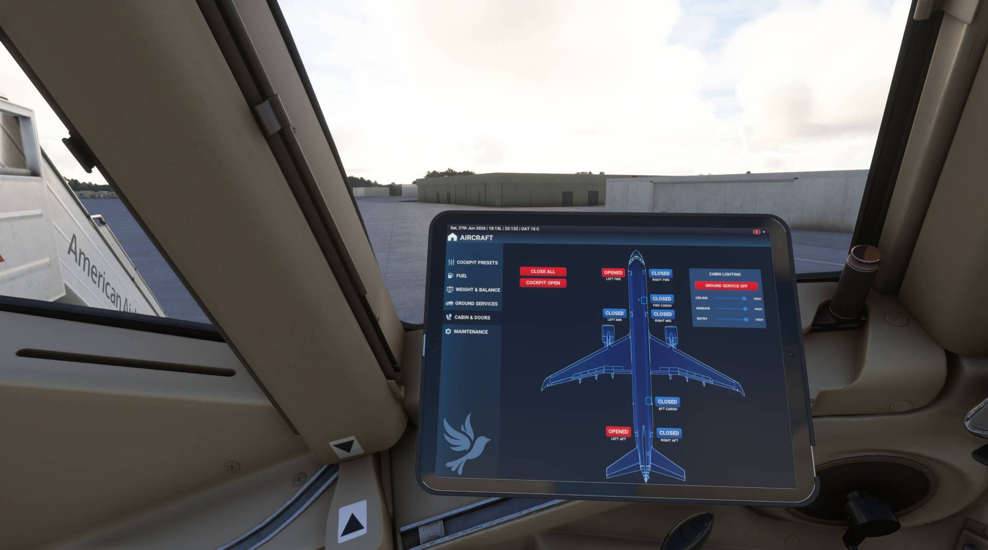 Blueb-757-14 BlueBird Simulations 757 mit Delay gestartet!